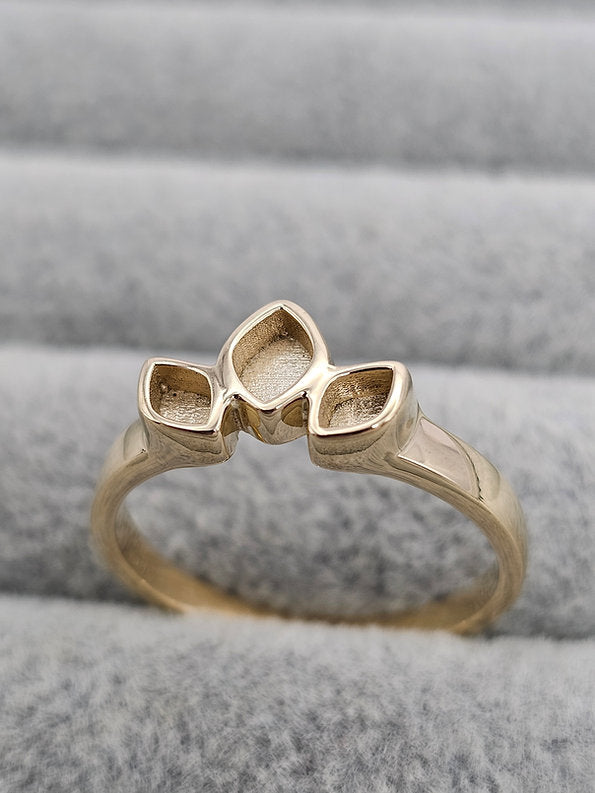 Selia Solid Gold Ring - Memorial Ring w/ Inclusions
