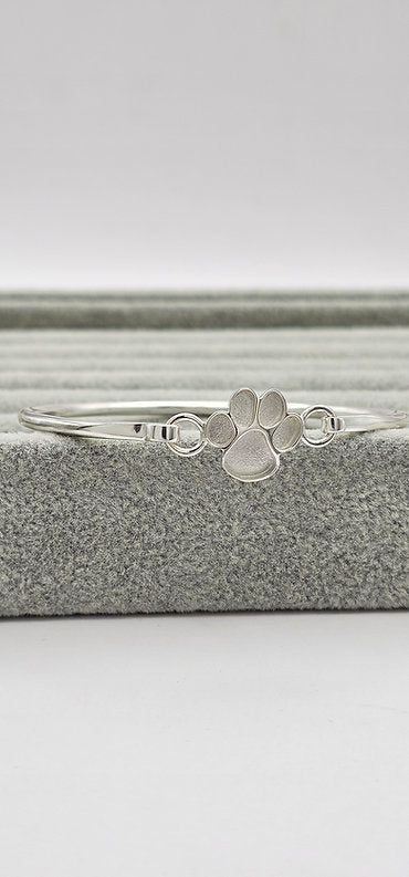 Lupas Bangle - 925 Silver Memorial Bangle w/ Inclusions