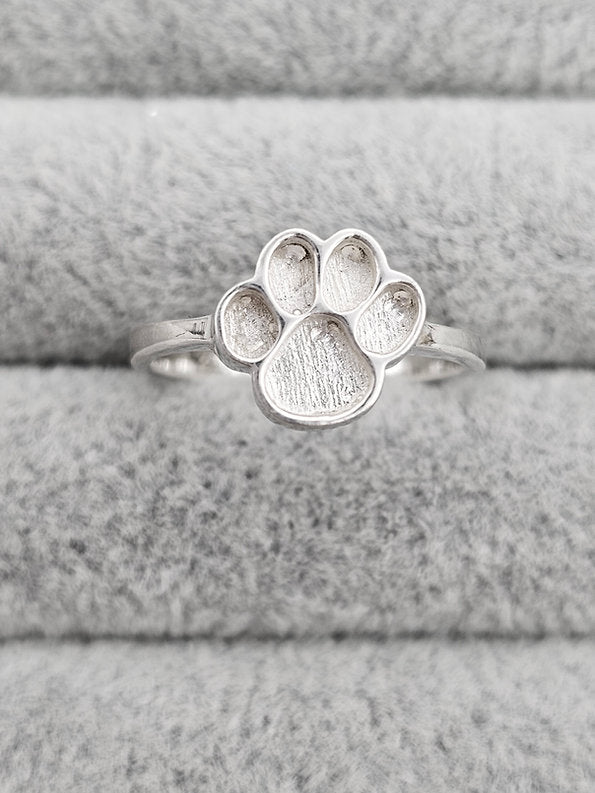 Canis Ring - 925 Silver Memorial Ring w/ Inclusions