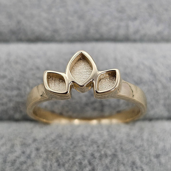 Selia Solid Gold Ring - Memorial Ring w/ Inclusions
