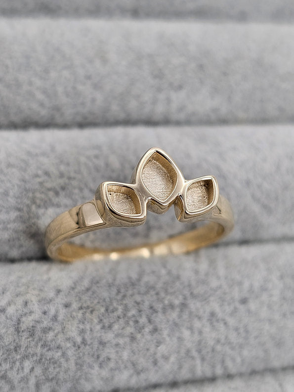 Selia Solid Gold Ring - Memorial Ring w/ Inclusions