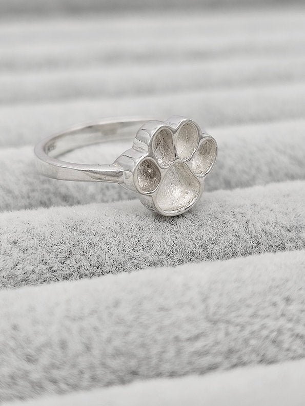 Canis Ring - 925 Silver Memorial Ring w/ Inclusions