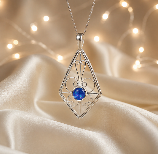 Delicate Filigree Memorial Pendant, Memorial Necklace with Ashes / Hair or Fur.