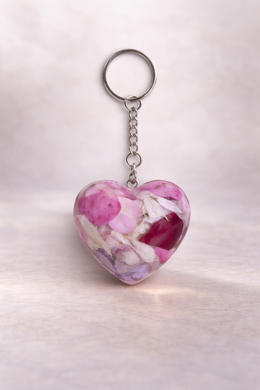 Bubble Heart Keyrings - Flower Preservation | Starshine Memorials