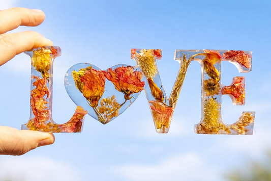 Standing "Love" sign - Flower Preservation | Starshine Memorials