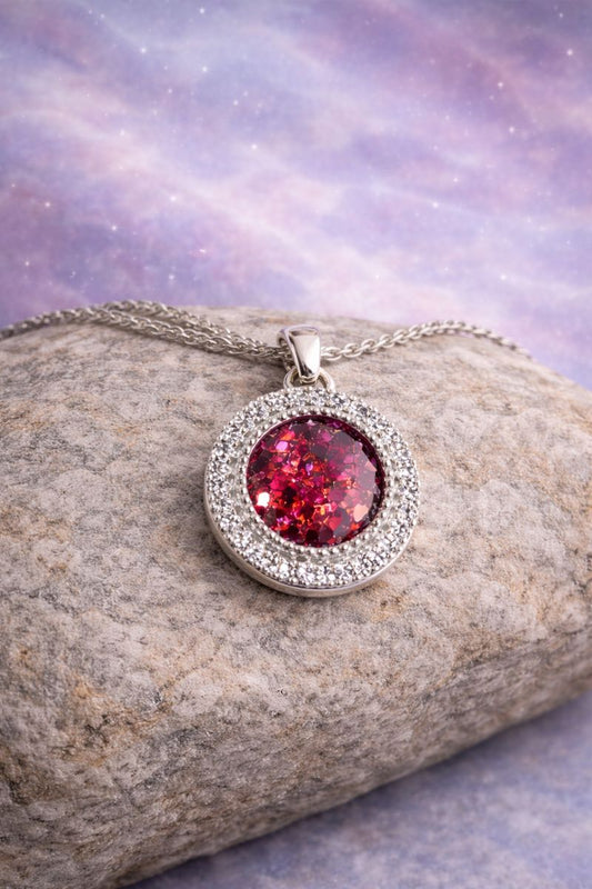 Alula Pendant - Memorial Pendant made with ashes hair or fur.