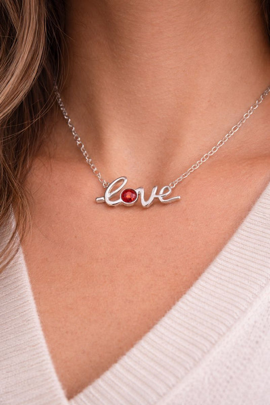 Deneb 'Love' Memorial Pendant - 925 Silver Memorial Necklace w/ Inclusions