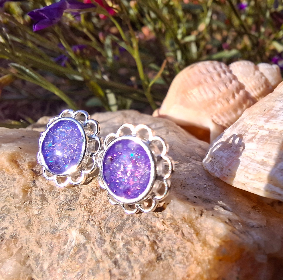 Nerina Earrings - 925 Silver Memorial Earrings w/ Inclusions
