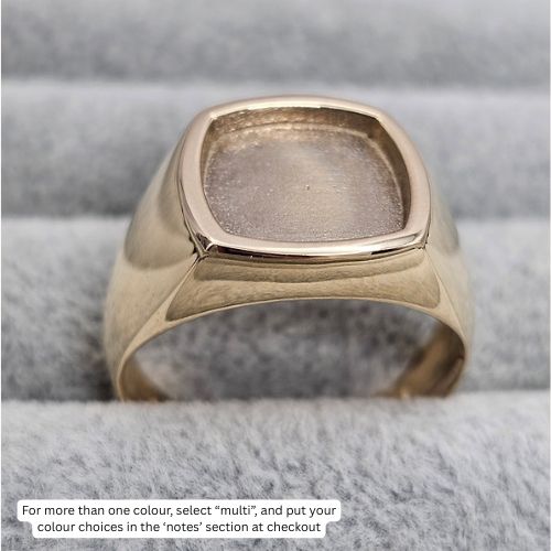 Vela Solid Gold Ring - Memorial Ring w/ Inclusions