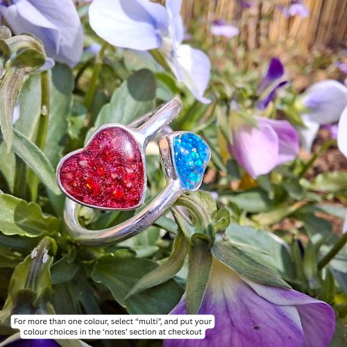 Lunara Ring - 925 Silver Memorial Ring w/ Inclusions