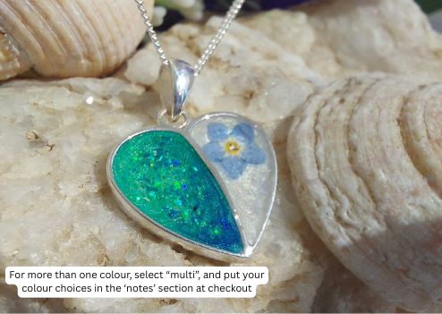 Oriel Pendant - 925 Silver Memorial Necklace w/ Inclusions