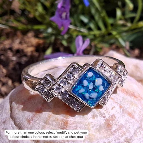 Altair Ring - 925 Silver Memorial Ring w/ Inclusions
