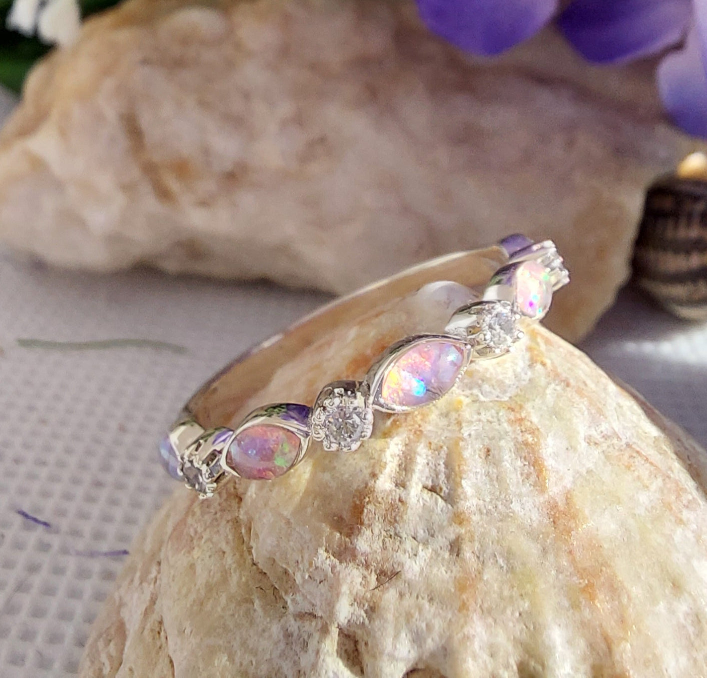Elara Ring - 925 Silver Memorial Ring w/ Inclusions