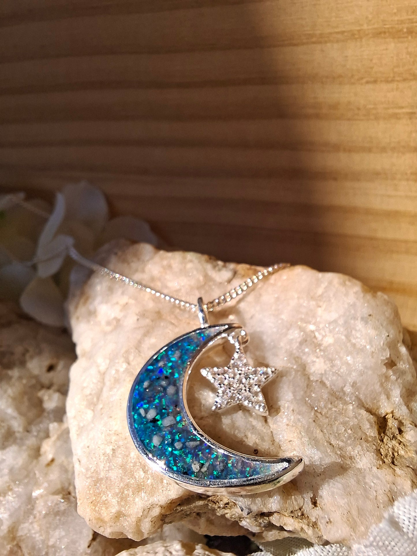 Artemis Pendant - 925 Silver Memorial Necklace w/ Inclusions