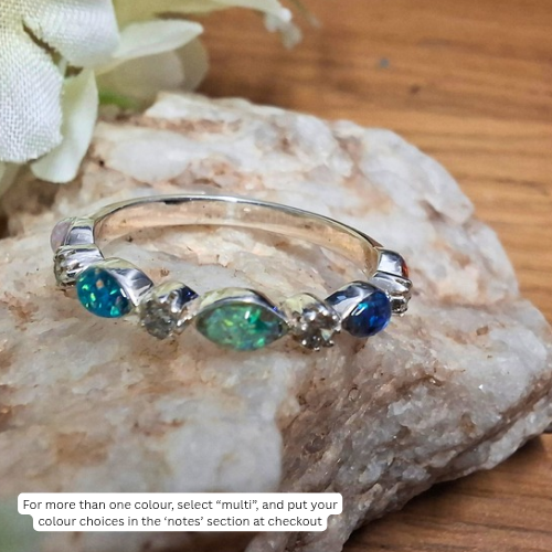 Selia Solid Gold Ring - Memorial Ring w/ Inclusions