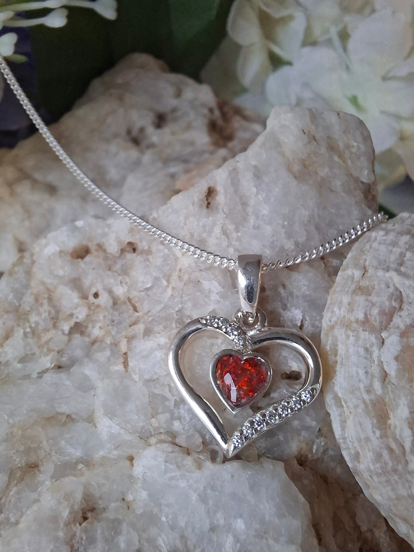 Celestria Pendant - 925 Silver Memorial Necklace w/ Inclusions