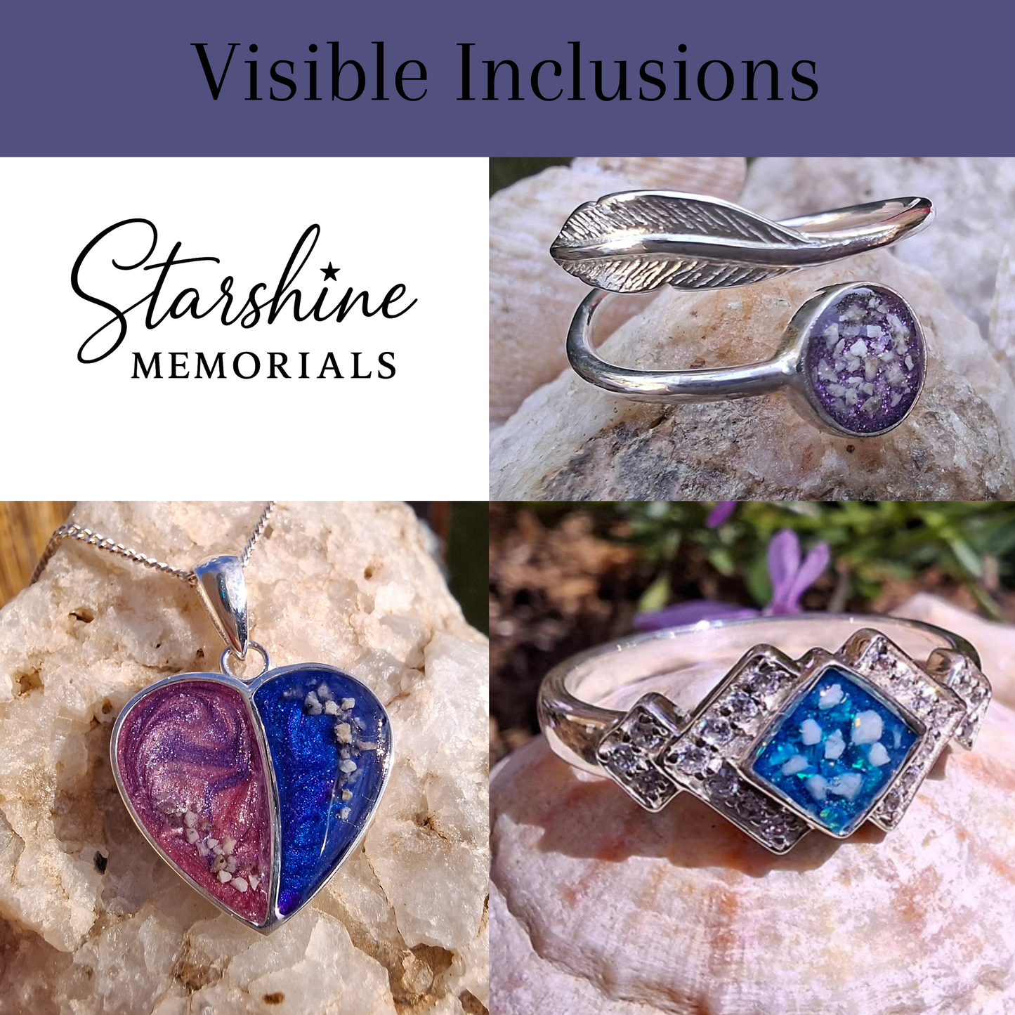 Callista Pendant - 925 Silver Memorial Necklace w/ Inclusions