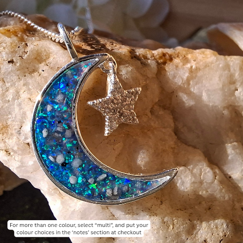 Artemis Pendant - 925 Silver Memorial Necklace w/ Inclusions