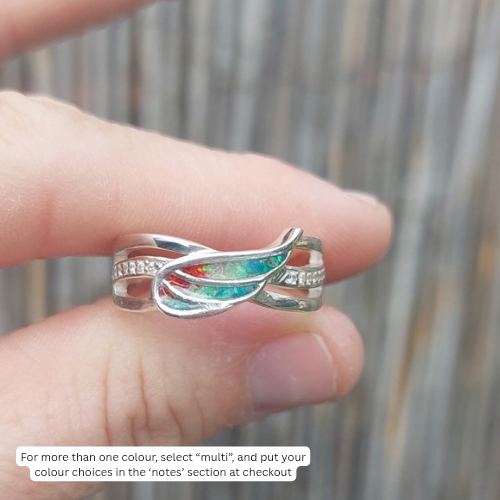 Lyra Ring - 925 Silver Memorial Ring w/ Inclusions