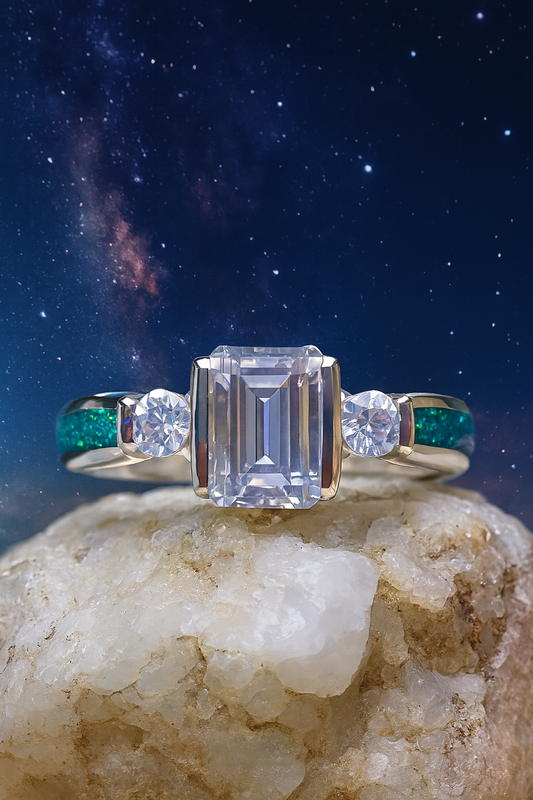 Caelia Ring - 925 Silver Memorial Ring w/ Inclusions