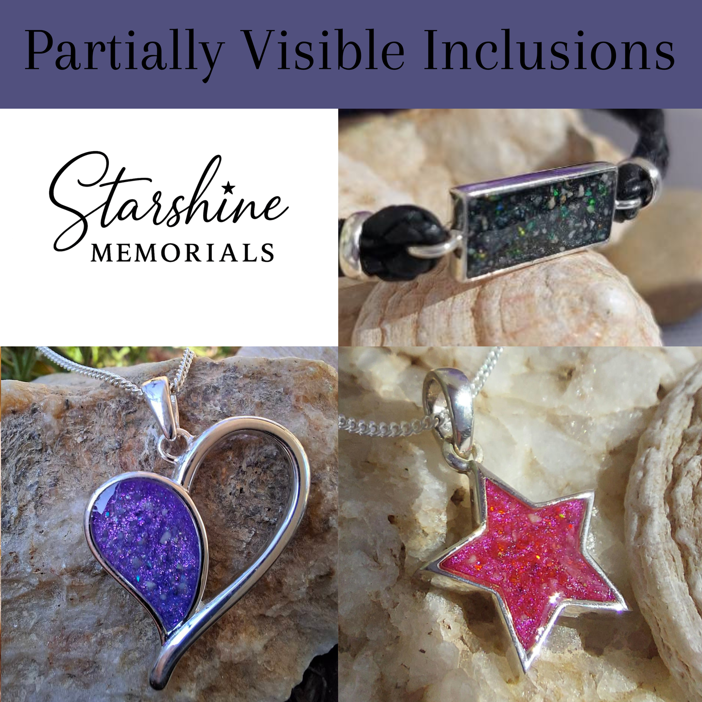 Callista Pendant - 925 Silver Memorial Necklace w/ Inclusions