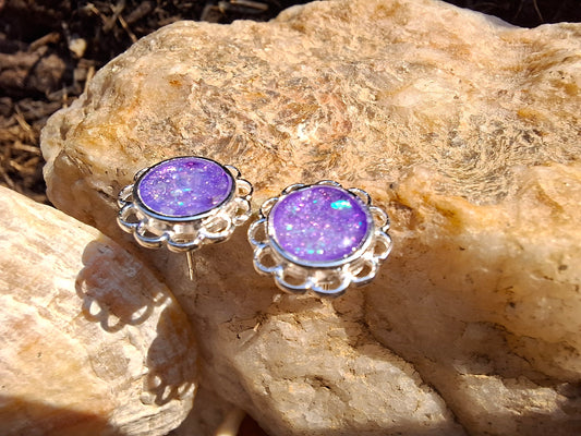 Nerina Earrings - 925 Silver Memorial Earrings w/ Inclusions