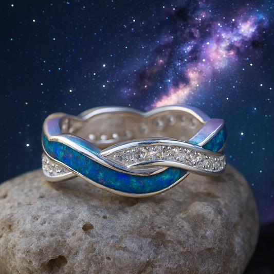 Selene Ring - 925 Silver Memorial Ring w/ Inclusions