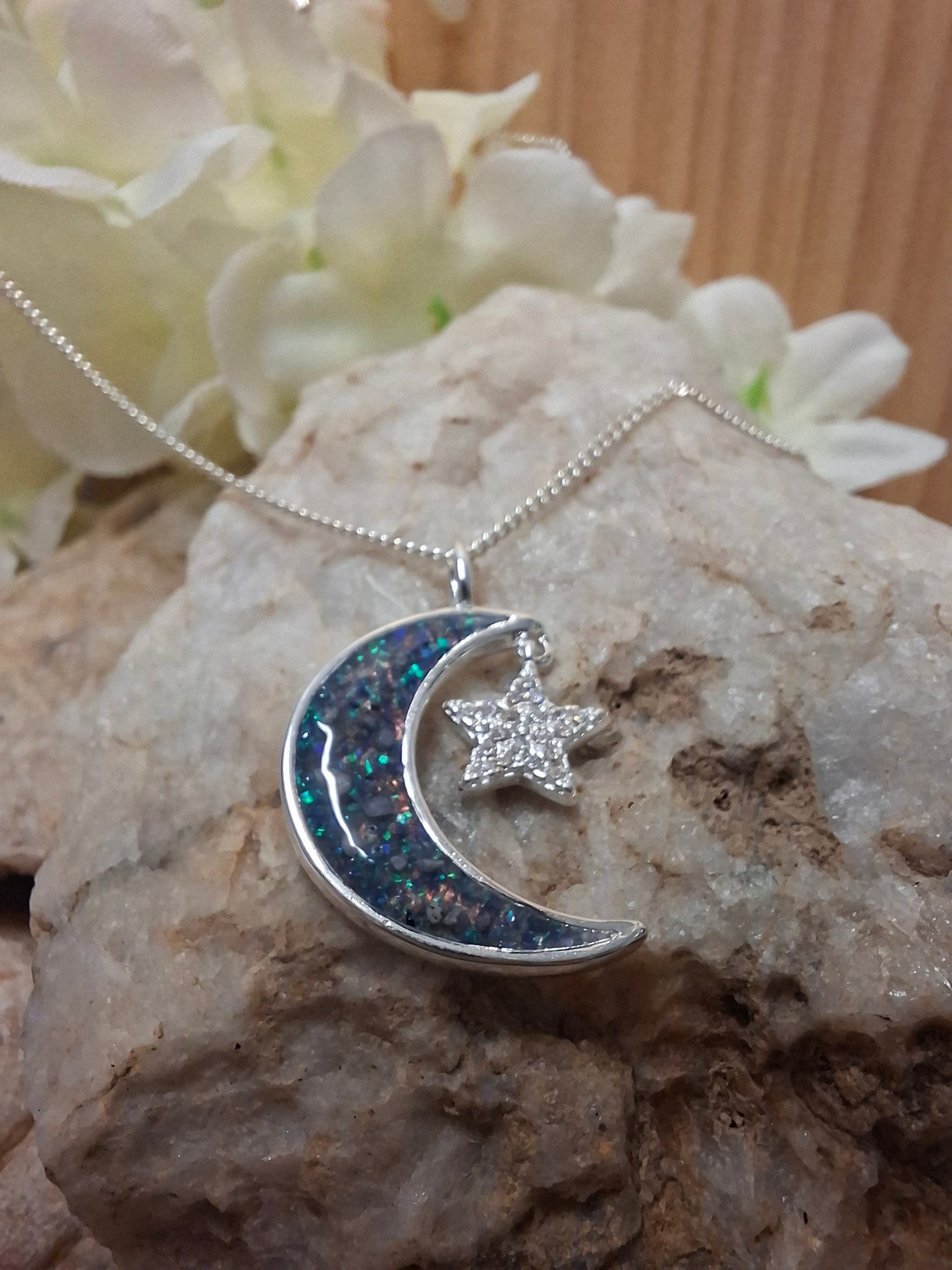 Artemis Pendant - 925 Silver Memorial Necklace w/ Inclusions