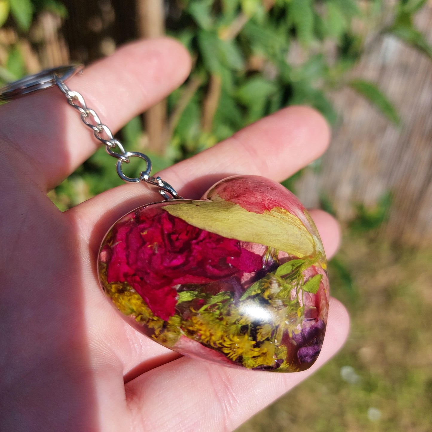 Bubble Heart Keyrings - Flower Preservation | Starshine Memorials