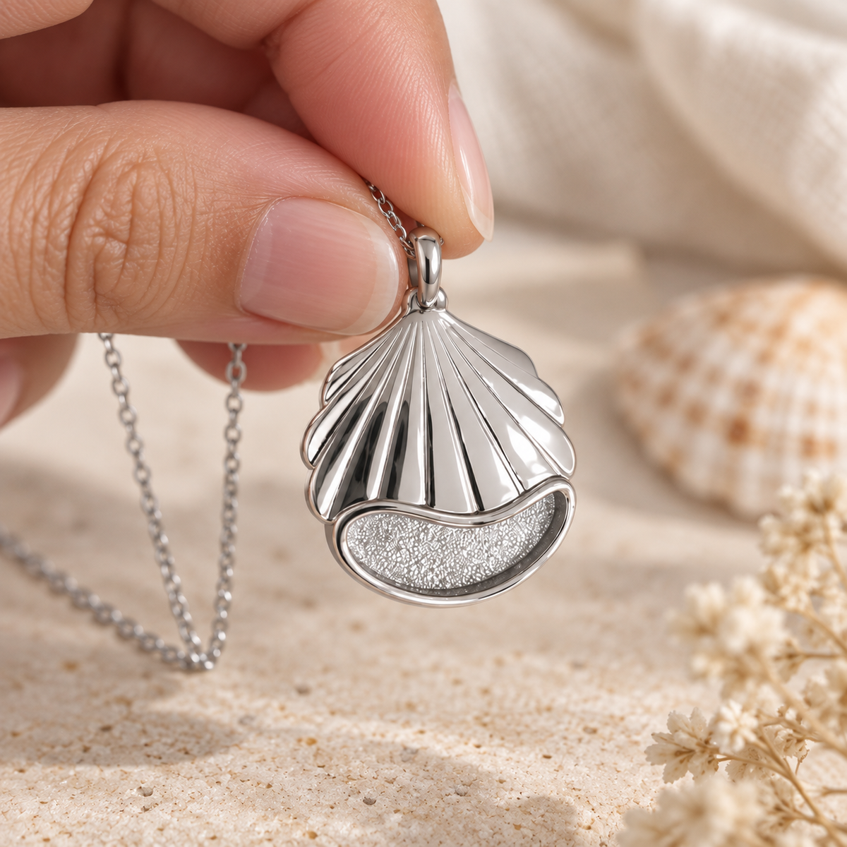 Seashell Memorial Pendant