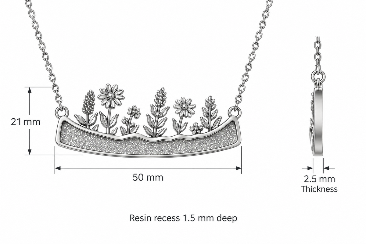 Wildflower Memorial Pendant