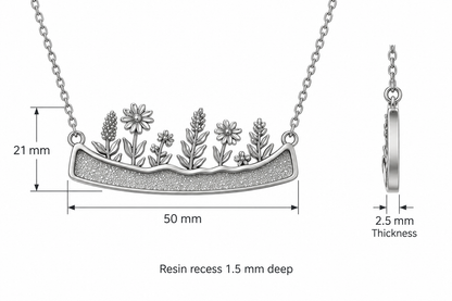 Wildflower Memorial Pendant