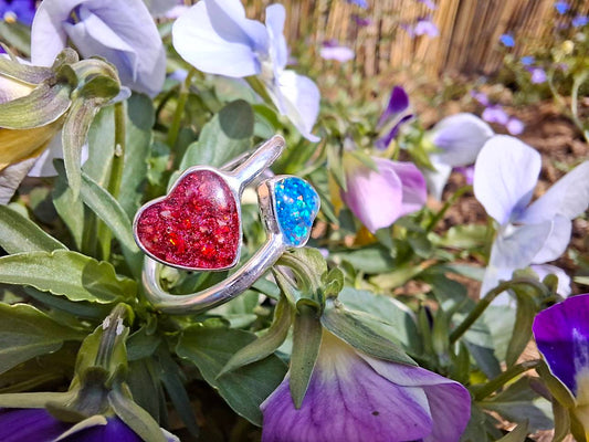 Lunara Ring - 925 Silver Memorial Ring w/ Inclusions