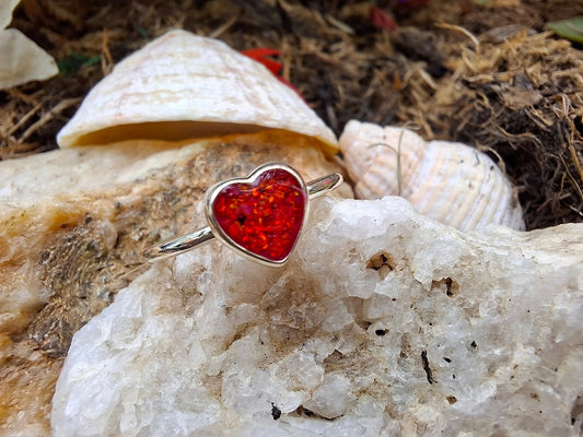Astra Ring - 925 Silver Memorial Ring w/ Inclusions