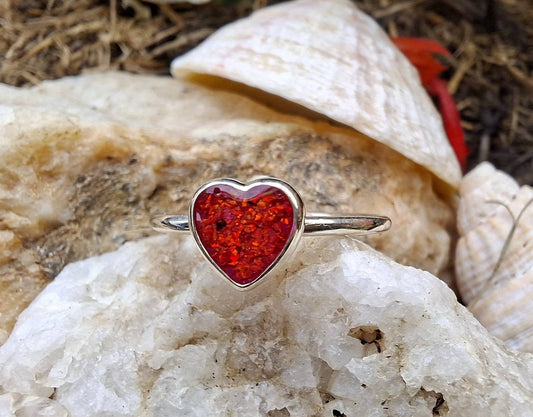 Astra Ring - 925 Silver Memorial Ring w/ Inclusions