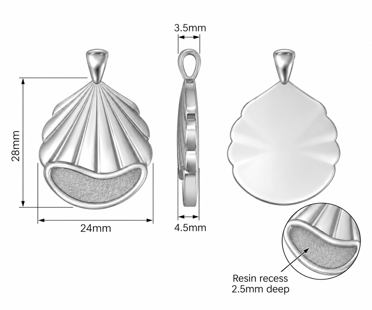 Seashell Memorial Pendant