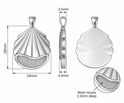 Seashell Memorial Pendant