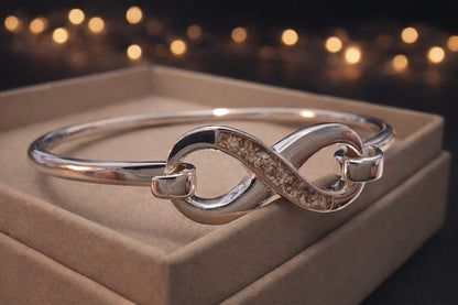 Asteria Bangle - 925 Silver Memorial Bangle w/ Inclusions