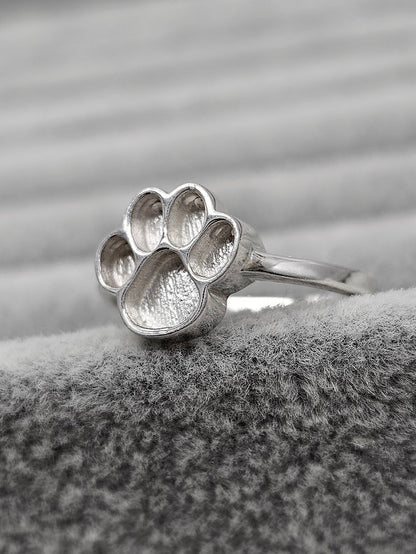 Canis Ring - 925 Silver Memorial Ring w/ Inclusions