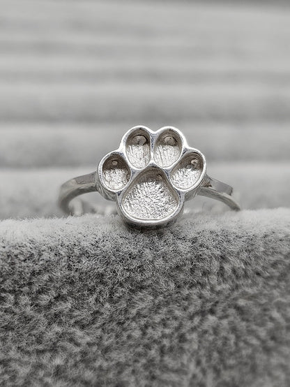 Canis Ring - 925 Silver Memorial Ring w/ Inclusions
