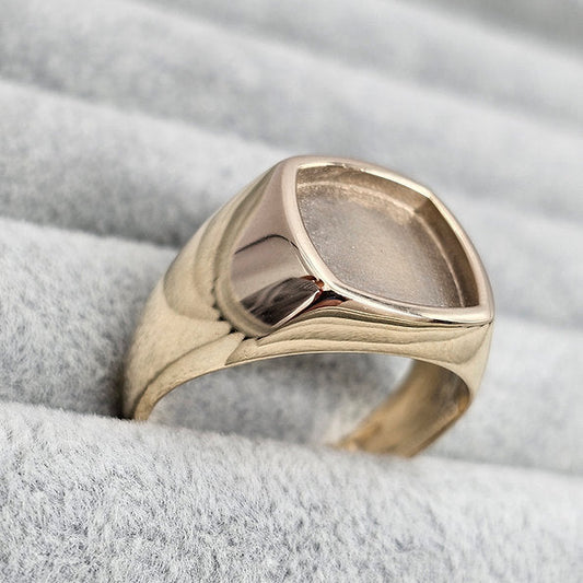 Vela Solid Gold Ring - Memorial Ring w/ Inclusions