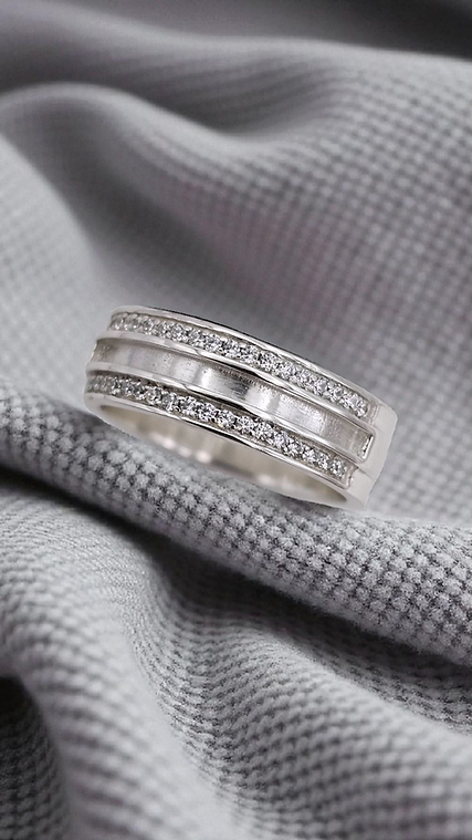 Nyvara Memorial Ring - 925 Silver Memorial Ring w/ Inclusions