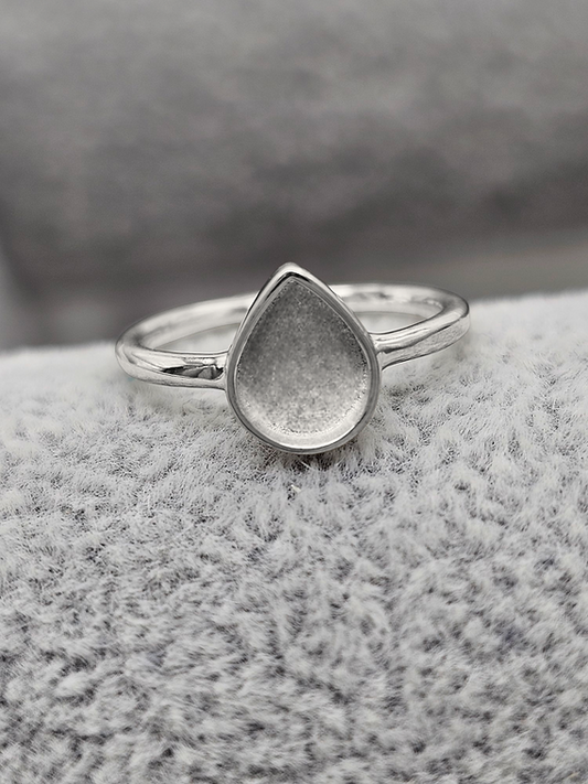 New Arrival #4 925 Silver Memorial Ring w/ Inclusions