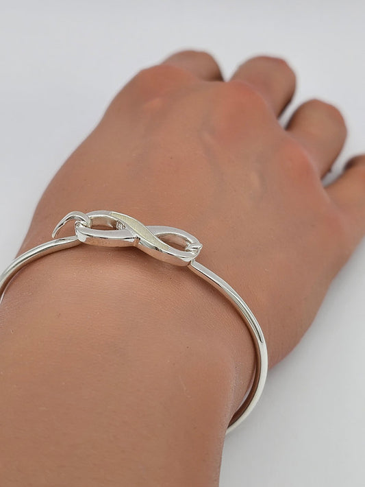 Asteria Bangle - 925 Silver Memorial Bangle w/ Inclusions