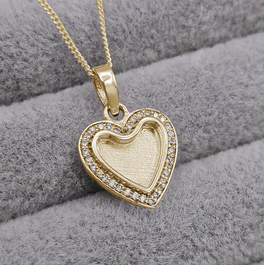 Orionna Solid Gold Pendant - Memorial Necklace w/ Inclusions