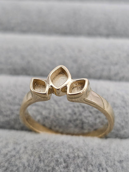 Selia Solid Gold Ring - Memorial Ring w/ Inclusions