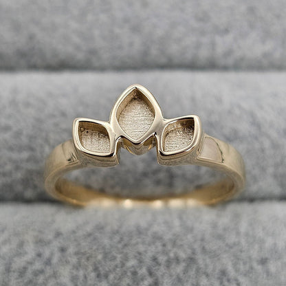 Selia Solid Gold Ring - Memorial Ring w/ Inclusions