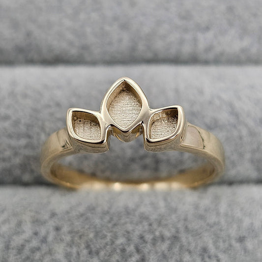 Selia Solid Gold Ring - Memorial Ring w/ Inclusions