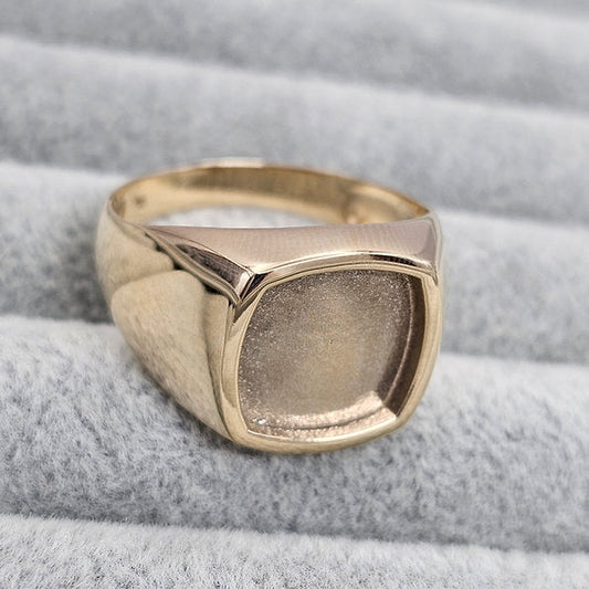 Vela Solid Gold Ring - Memorial Ring w/ Inclusions