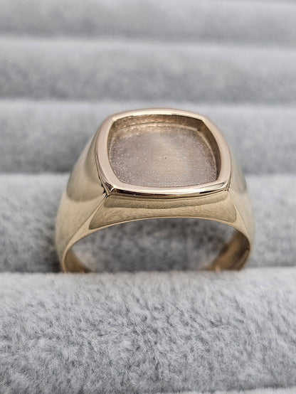 Vela Solid Gold Ring - Memorial Ring w/ Inclusions